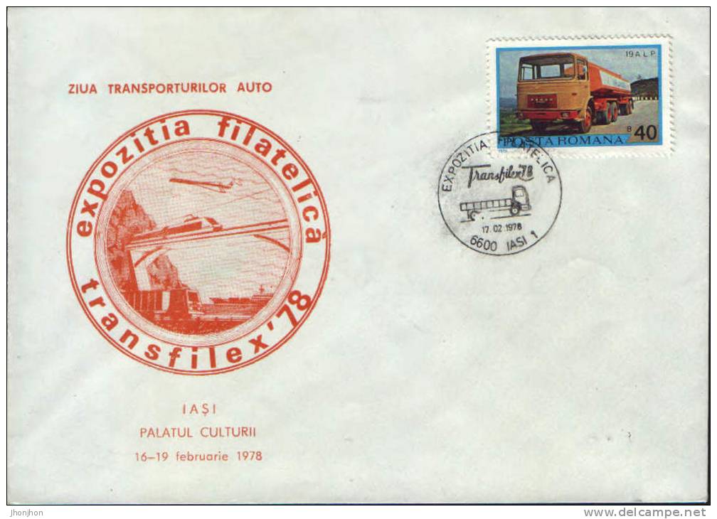 Romania-Env Occasional 1978- Day Auto Transports-Tank - Vrachtwagens