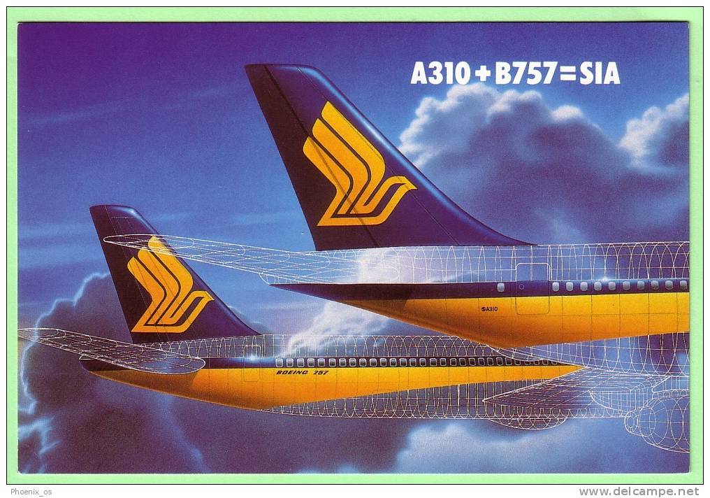 AIRPLANES - Singapore Airlines, A 310 And B 757 - 1946-....: Moderne