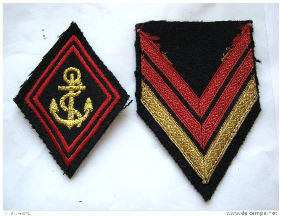 INSIGNES TISSUS GALONS DES TROUPES DE MARINE PARACHUTISTES 11°DP - Armée De Terre