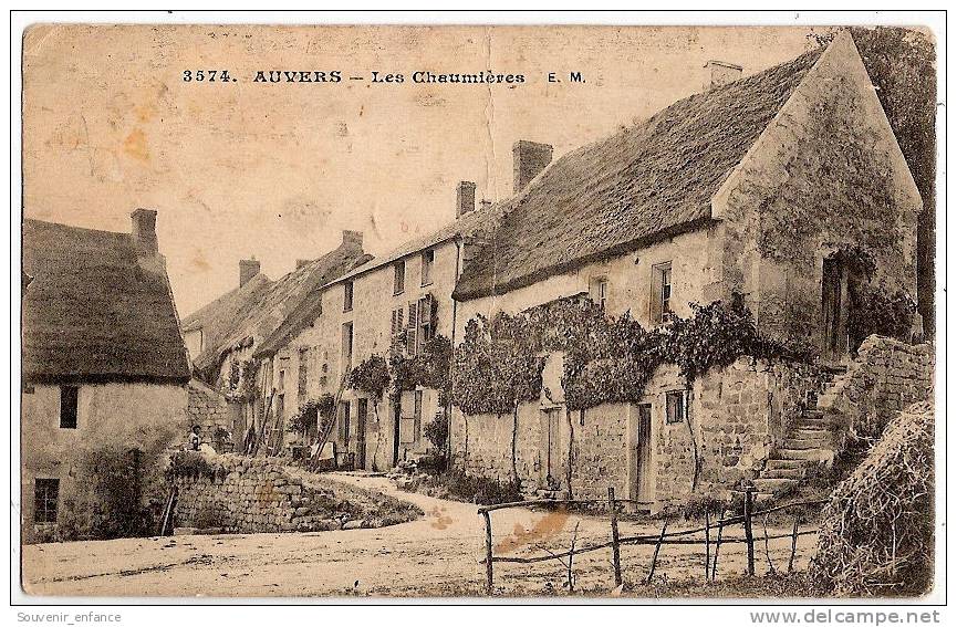 CPA Auvers Les Chaumières 95 Val D' Oise - Auvers Sur Oise