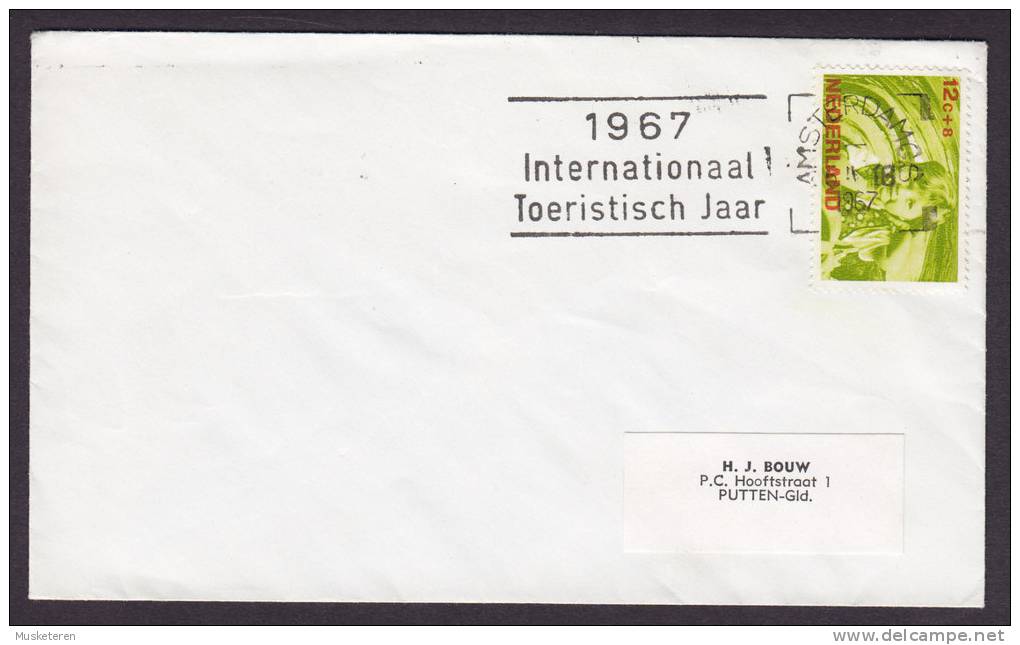 Netherlands AMSTERDAM 1967 Cover Deluxe Slogan Internationaal Toeristisch Jaar To PUTTEN-Gld. - Cartas & Documentos