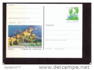 Deutschland - 1995. Hansephil 1000 Jahre Mecklenburg Briefmarkenausstellung,, Postal Stationary - Geïllustreerde Postkaarten - Ongebruikt