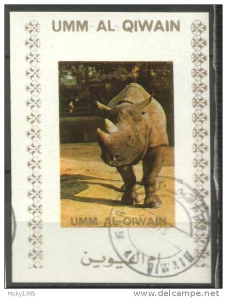 Umm Al Quiwain - Gestempelt / Used (g554) - Rhinocéros