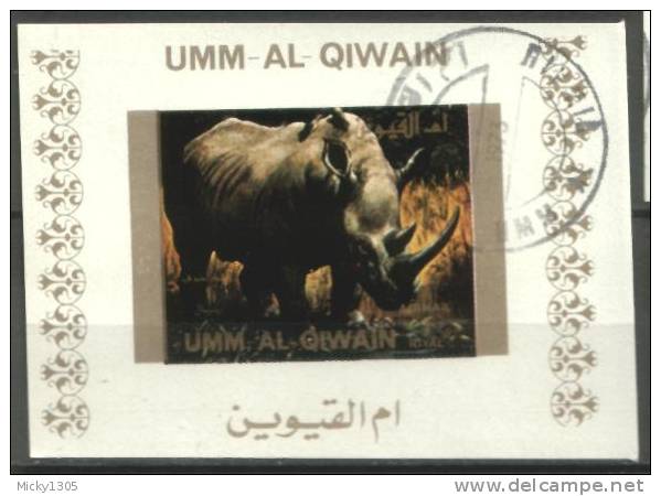 Umm Al Quiwain - Gestempelt / Used (g555) - Rhinocéros