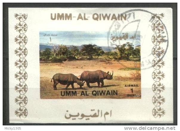 Umm Al Quiwain - Gestempelt / Used (g556) - Rhinoceros