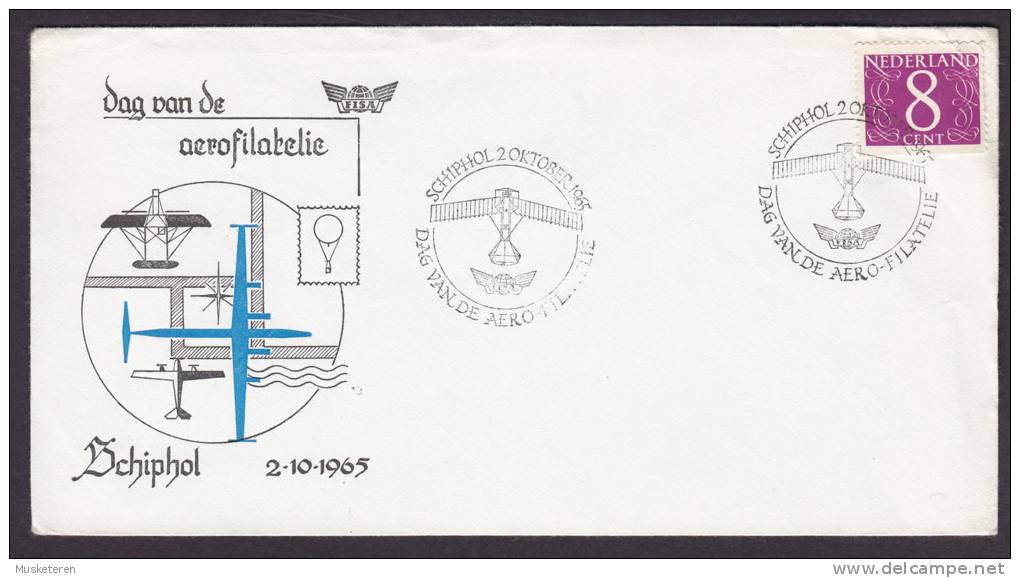 Netherlands SCHIPHOL 1965 Cover Dag Van De AERO-FILATELIE - Poste Aérienne