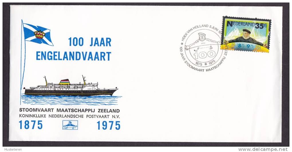 Netherlands 1975 Cover 100 Jaar Engelandvaart Stoomvaart Maatschappij Zeeland - Brieven En Documenten
