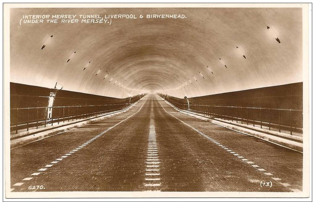 Interior Mersey Tunnel. Liverpool &amp; Birkenhead. Unused Card - Liverpool