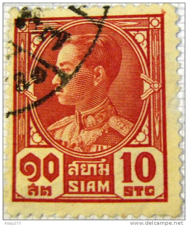 Siam 1928 King Prajadhipok 10s - Used - Siam