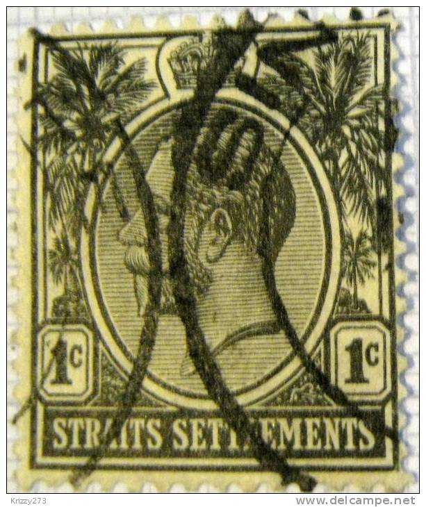 Straits Settlement 1919 King George V 1c - Used - Straits Settlements