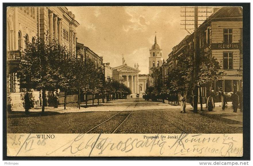 RUSSIA, POSTCARD FROM GRODNO TO VIENNA, RESENT IN VIENNNA - Briefe U. Dokumente