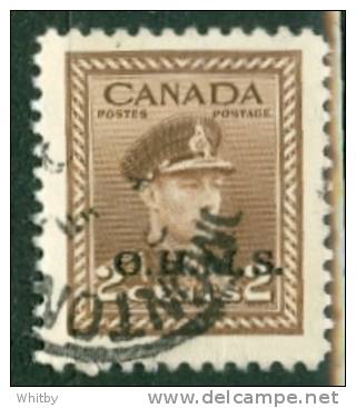 Canada 1949 Official 2 Cent King George VI War Issue Overprinted OHMS #O2 - Overprinted