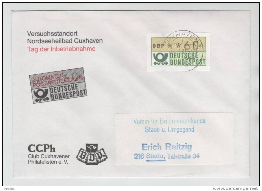 Germany Special Cover With ATM Stamp Cuxhaven 22-1-1981 - Lettres & Documents