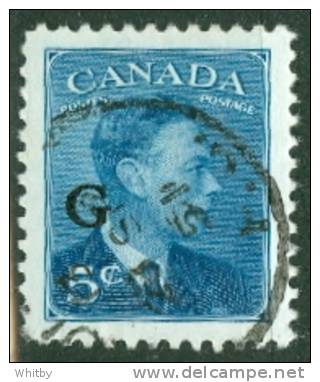 Canada 1950 Official 5 Cent King George VI Issue Overprinted G #O20 - Aufdrucksausgaben