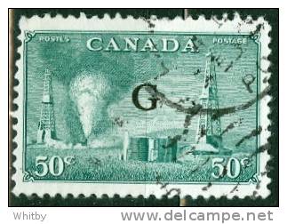 Canada 1950 Official 50 Cent Oil Wells Issue Overprinted G #O24 - Sovraccarichi