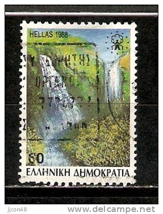 Greece  1988  Waterfalls  60Dr  (o) Mi.1693A - Used Stamps