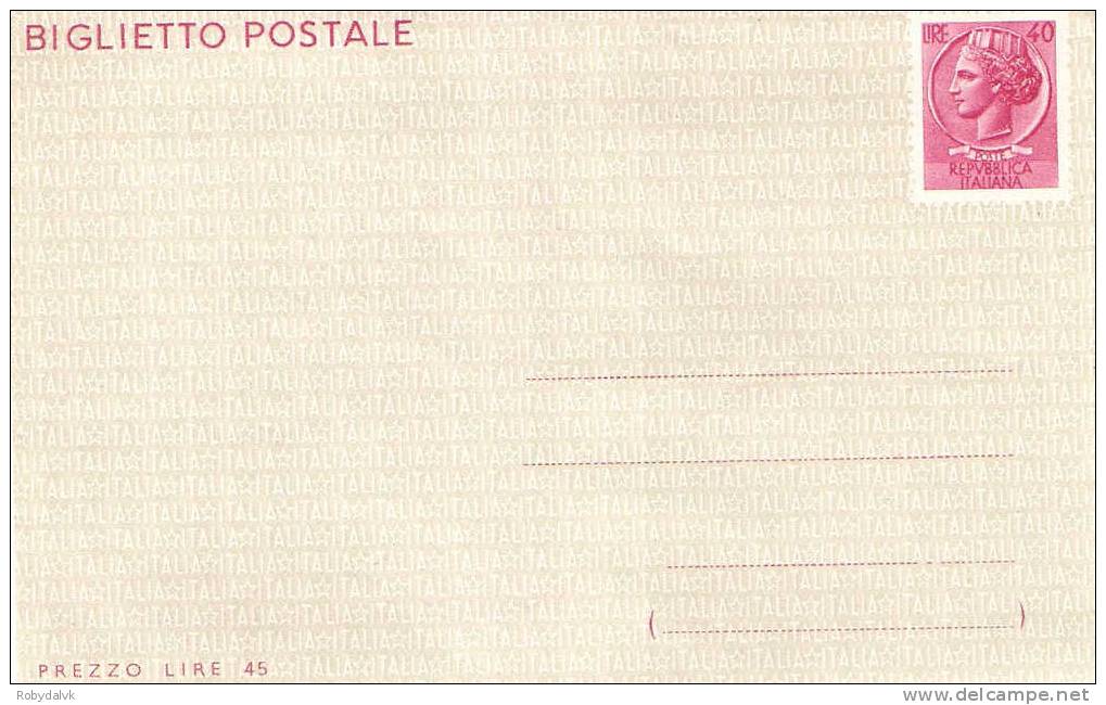 ITALIA REPUBBLICA - Filagrano Biglietto Postale # B47 - Nuovo - Interi Postali