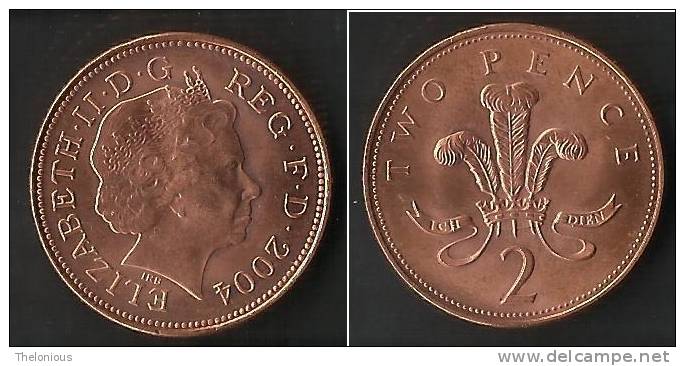 Gran Bretagna - England - TWO PENCE Del 2004 - 2 Pence & 2 New Pence
