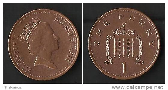 Gran Bretagna - England - ONE PENNY Del 1995 - 1 Penny & 1 New Penny