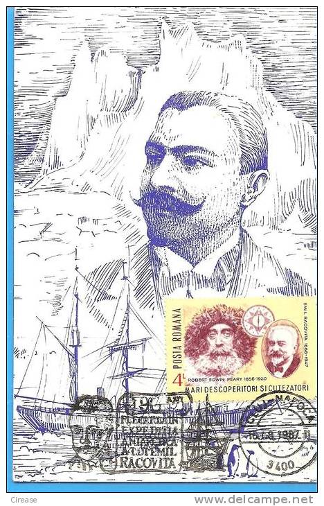 Scientist Emil Racovita, Belgica Expedition,  Romania Carte Maximum, Maxicard, Maxi Card, Maximumcard - Onderzoekers