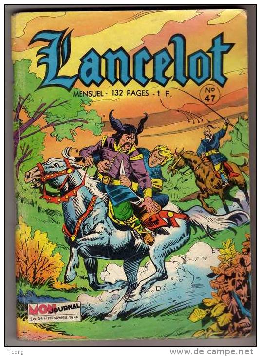 BD LANCELOT NUMERO 47 DE 1965 - LANCELOT LA HORDE DU GRAND CORBEAU,  ROOK AN ROOL, DAN PANTHER, TIKI FILS DE LA JUNGLE - Lancelot