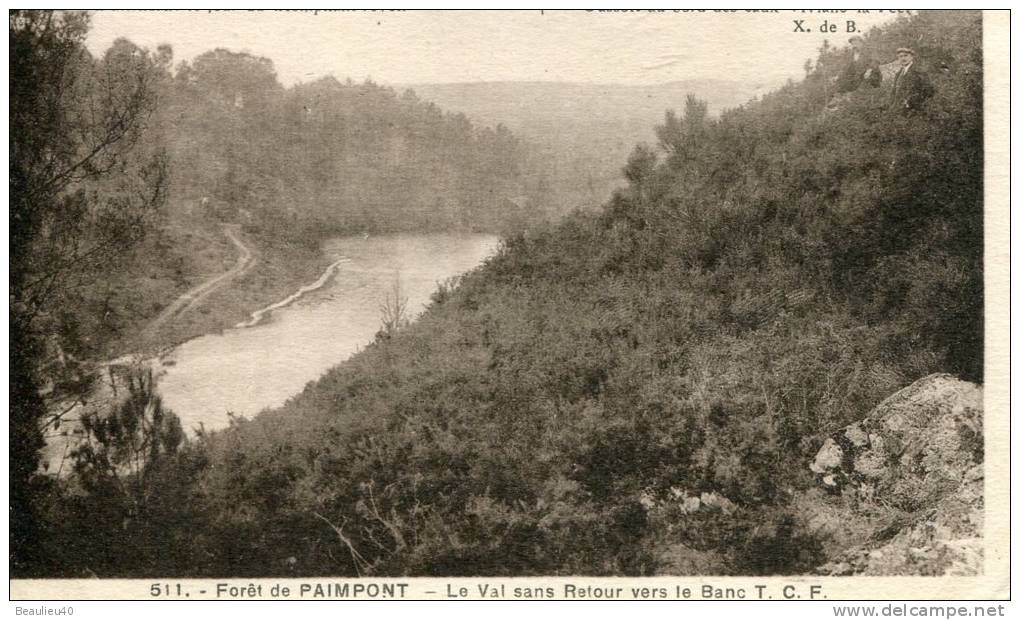 35 - FORET DE PAIMPONT - LE VAL SANS RETOUR VERS LE BANC DU TCF - Paimpont