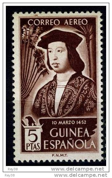 GUINEA 1952 FERANDO EL CATOLICO** SIN FIJASELLOS - Guinea Española