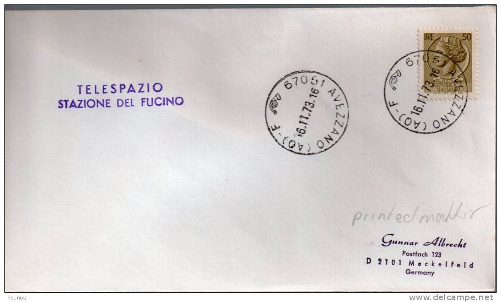 &#9733; ITALY - TELESPAZIO - STAZIONE DEL FUCINO (5974) - Europe