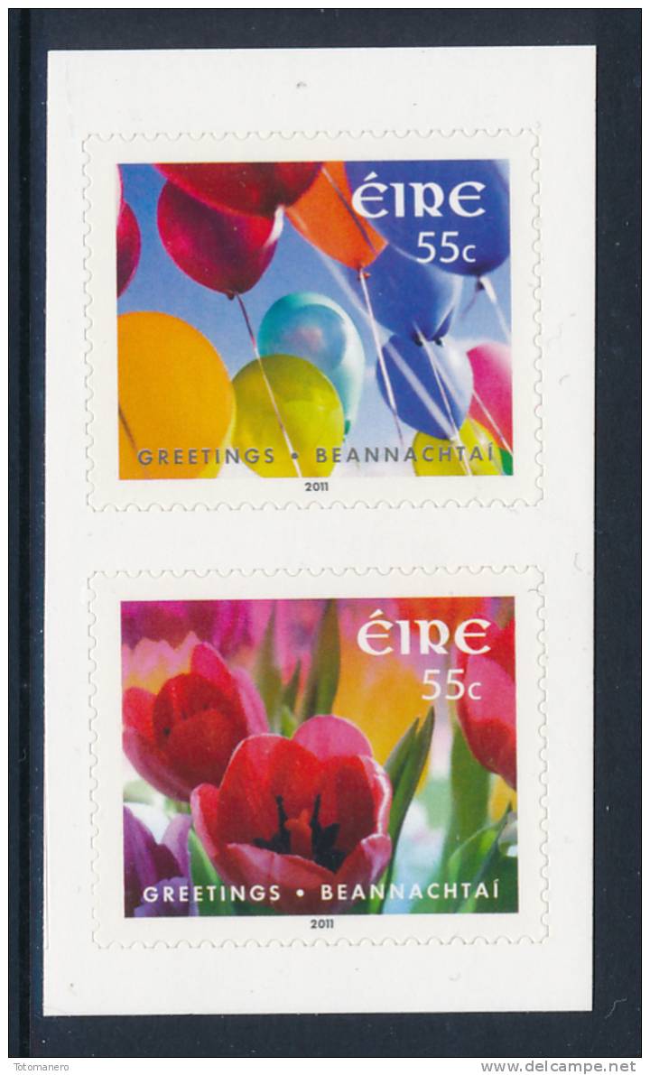 IRELAND/Irland/Eire 2011 Greetings Adhesive Pair** - Unused Stamps
