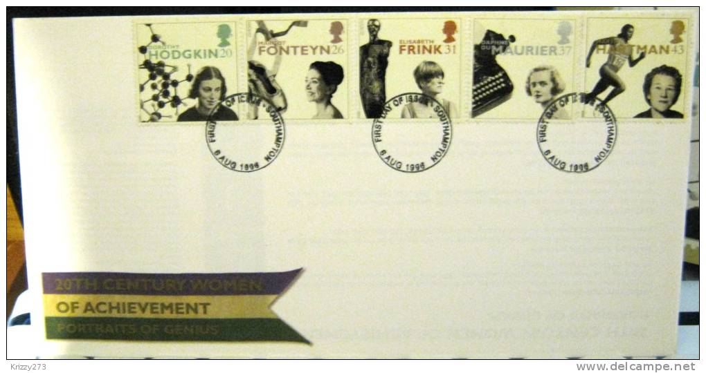 Great Britain 1996 20th Century Women Achievements First Day Cover - Non Classés