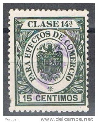 Efectos De Comercio, Estado Español , Clase 14, Fiscal 15 Cts º - Fiscaux