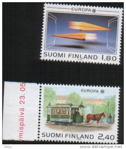 Finlandia - Finland 1988 Europa  "Mezzi Di Trasporto E Comunicazione" 2v Cpl ** MNH - Neufs