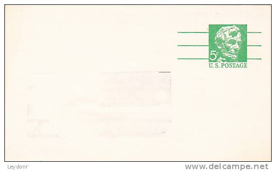 Postal Card - Abraham Lincoln -  Scott # UX55 - Olan Mills Inc. The Nation's Studio - 1961-80