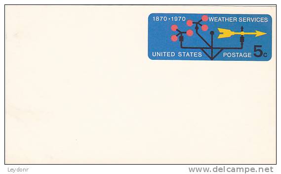 Postal Card - Weather Services -  Scott # UX57 - - 1961-80