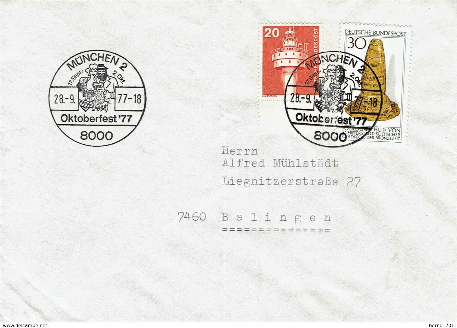 Germany - Sonderstempel / Special Cancellation # Oktoberfest (f306) - Otros & Sin Clasificación