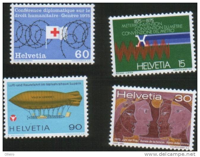 Svizzera Suisse Switzerland Schweiz 1975 Serie Propaganda  4v Cpl  ** MNH - Neufs