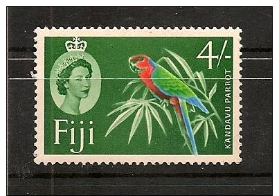 FIDJI,oiseaux,perroquet,Y -T  166 A ** MNH - Perroquets & Tropicaux
