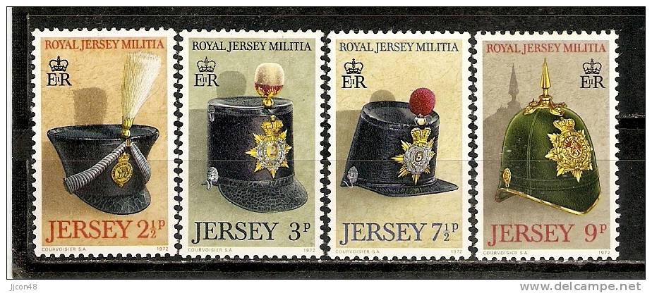 Jersey 1972  Royal Jersey Militia  2.1/2p  (**) Mi.69-72  MNH - Jersey