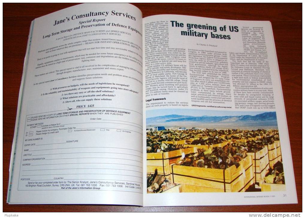 International Defense Review Volume 24 1/1991 Battlefield Robots Naval Gunnery - Military/ War