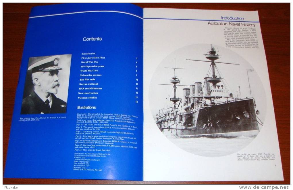 Australian Naval History Australian Department Of Defense 1979 - Armada/Guerra