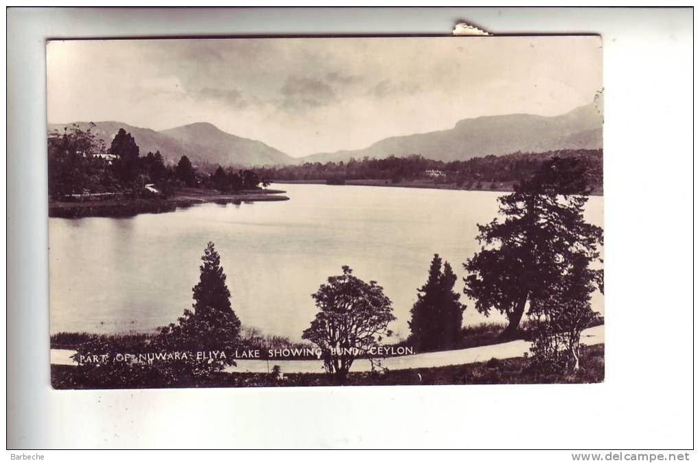 Part Of Nuwara  Eliya Lake Showing  Bund CEYLON - Sri Lanka (Ceylon)