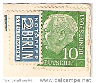 AK 626 Schloß Burg A. D. Wupper Mit 1 X 10 PF DEUTSCHE BUNDESPOST "1. Serie Bundespräsident Heuss" Prof. Dr. Theodor - Solingen