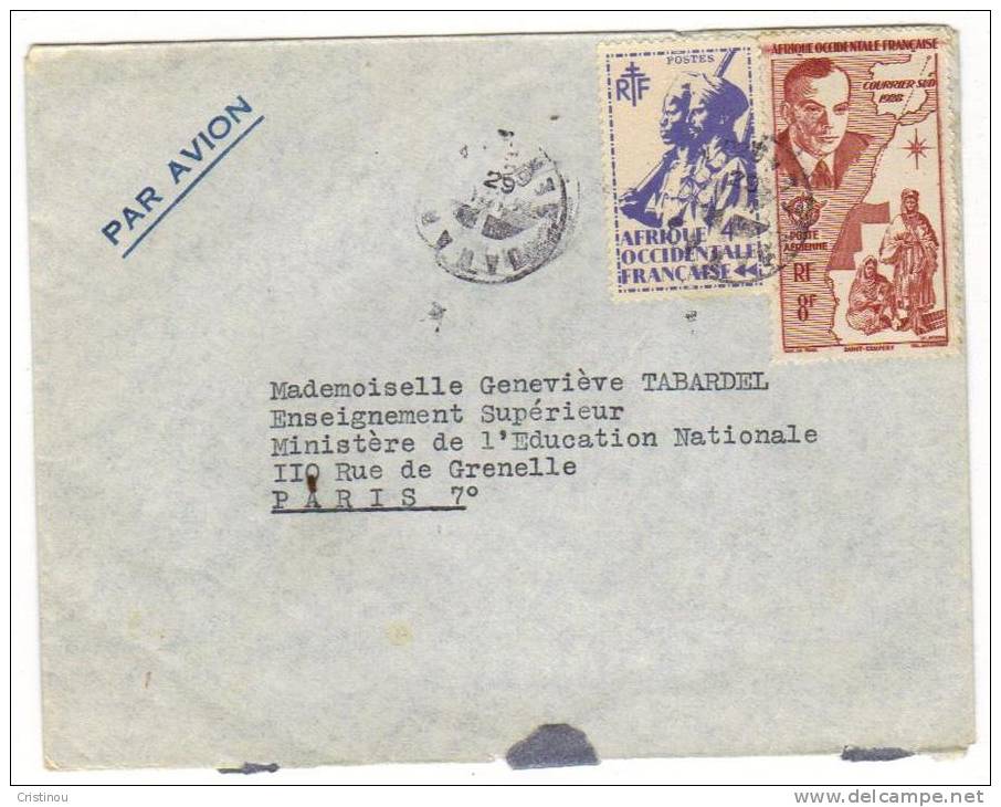 Timbres Lettre SENEGAL 1948 AD - Covers & Documents