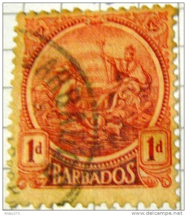 Barbados 1921 Seal Of Colony 1d - Used - Barbades (...-1966)
