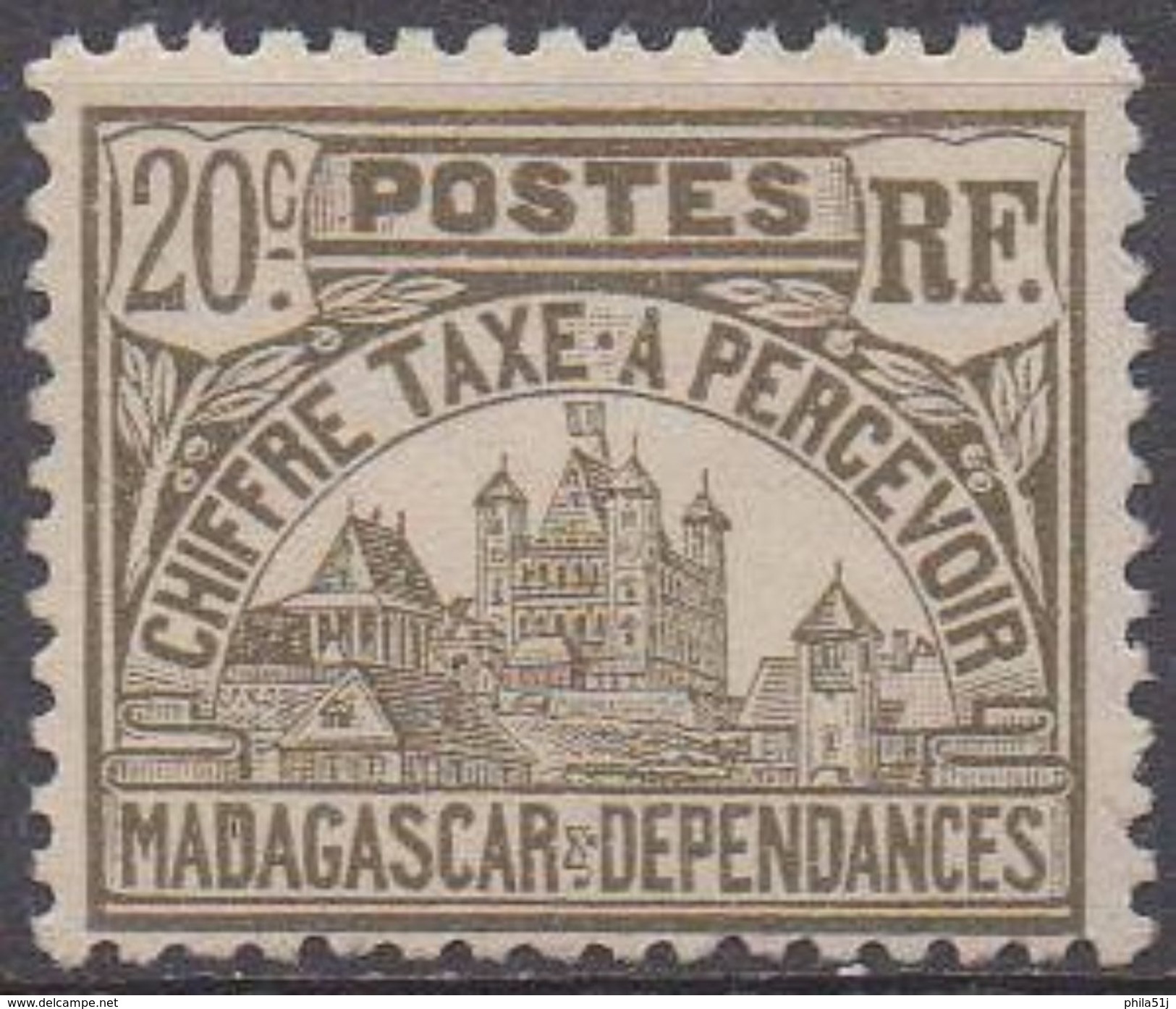 MADAGASCAR  N°12__OBL VOIR  SCAN - Postage Due