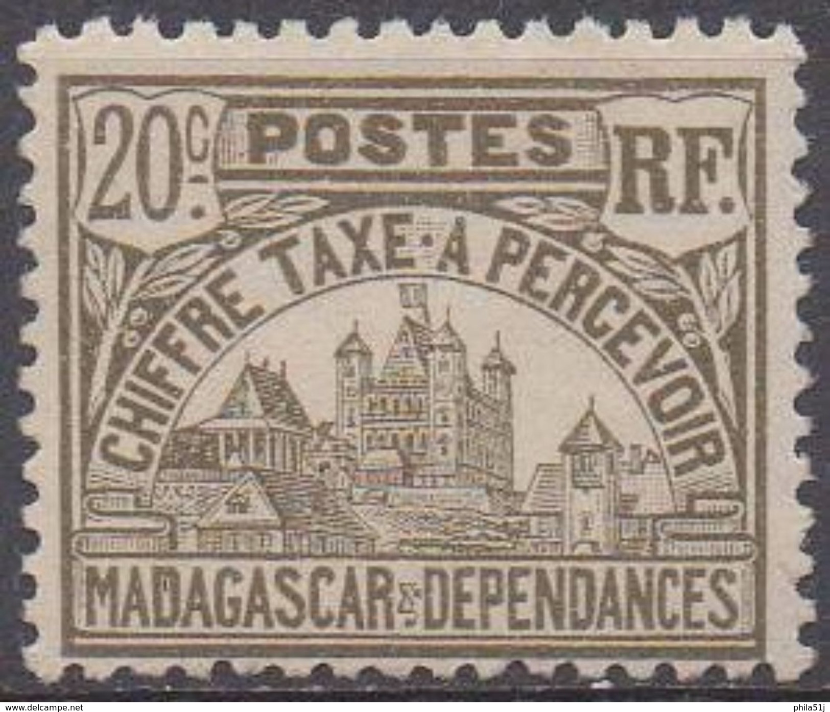 MADAGASCAR  N°12__OBL VOIR  SCAN - Timbres-taxe