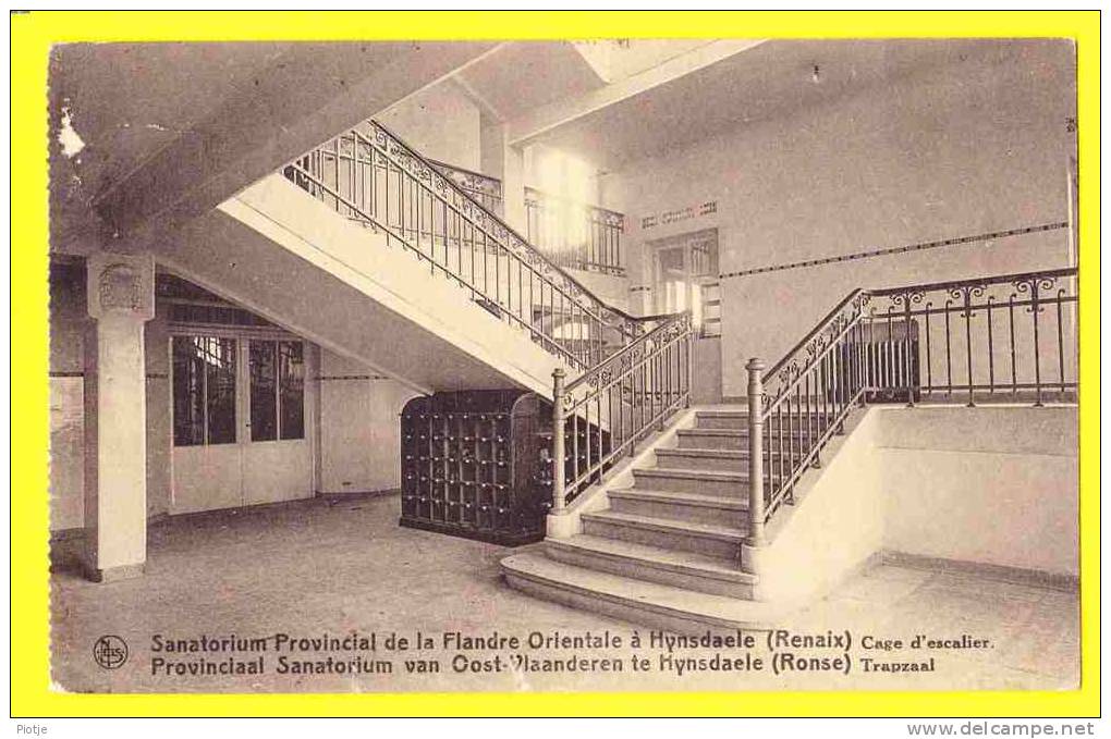 * Ronse - Renaix (Oost Vlaanderen) * (Nels) Provinciaal Sanatorium Te Hynsdaele, Old Cpa, Cage D'escalier, Trapzaal - Ronse