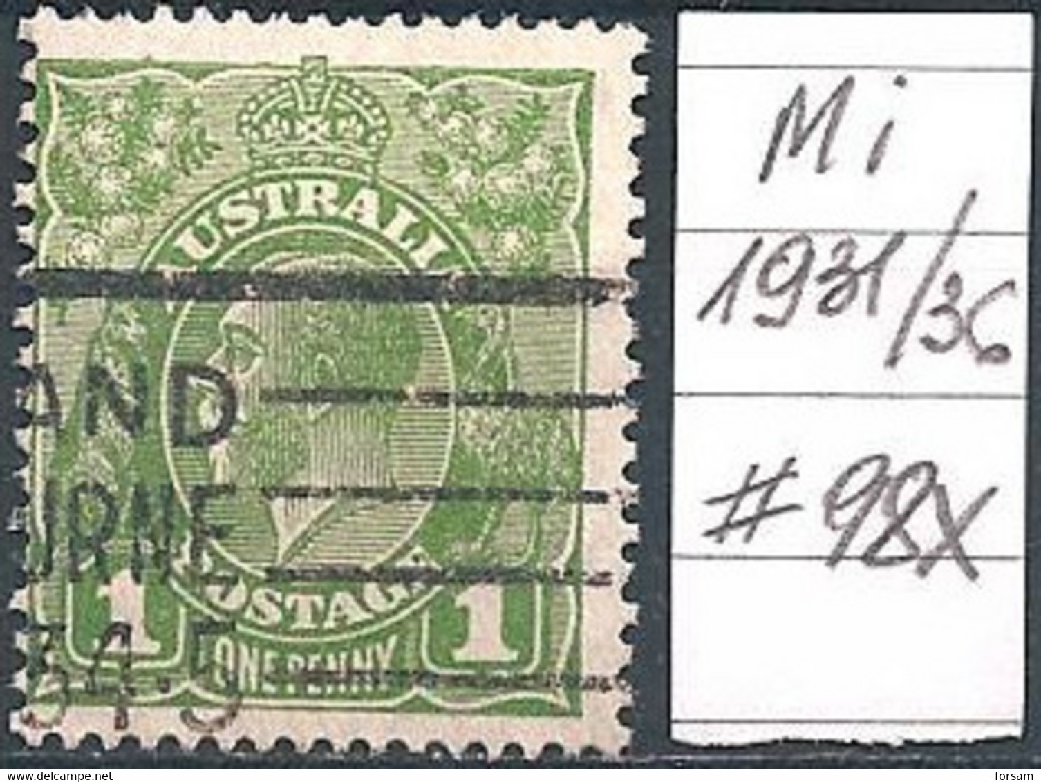 AUSTRALIA..1931/36..Miche L  # 98 X...used. - Oblitérés