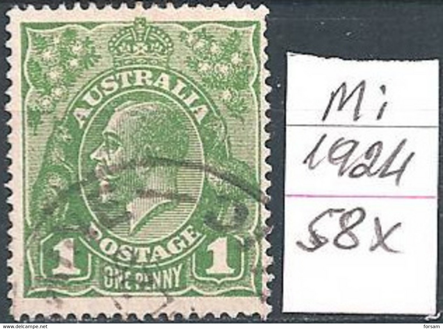 AUSTRALIA..1924..Michel  # 58 X...used. - Oblitérés