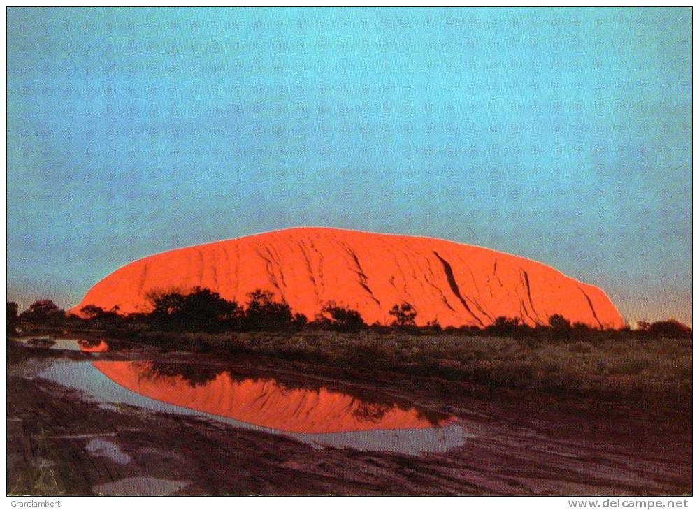 Northern Territory - Ayers Rock - Reflected Sunrise Viewed From The Chalet Unused - Uluru & The Olgas